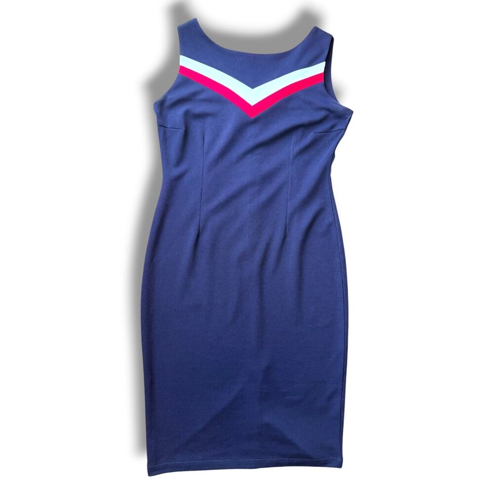 Tatyana Clothing Vintage-Inspired Rock the Boat Chevron Wiggle Dress EUC - Picture 6 of 9